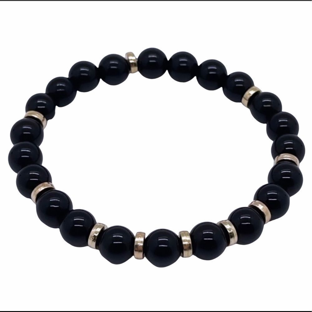 NWT Wool + Pepper Co. Mens Beaded Bracelet - Gold